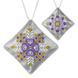 Faux Leather Bead Embroidery Kit &ndash; &ldquo;Mini Pillow Christmas Ornament&rdquo; (Double-Sided) FLBB-171 Silver FLBB-171 photo 2