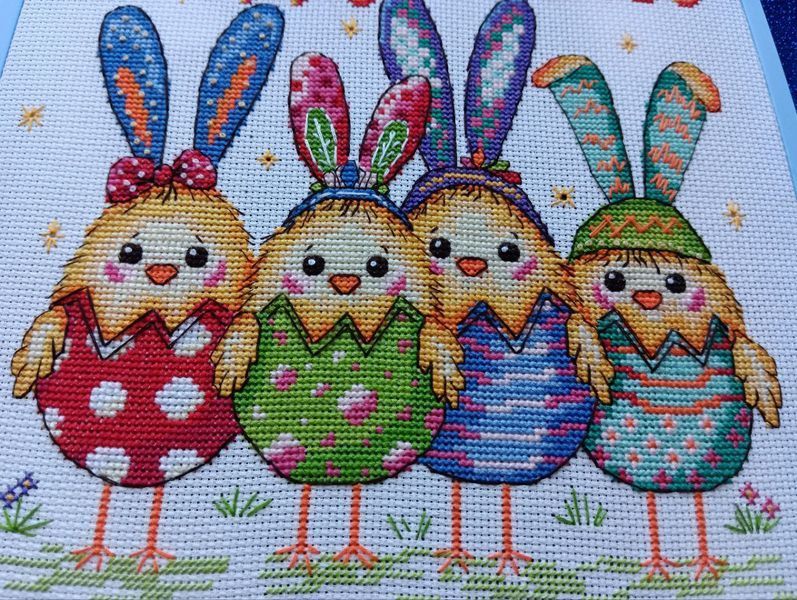 Cross-Stitch Pattern &ndash; "Easter chicks" OBP-007
