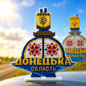Plastic Cross-Stitch Kit &ndash; &ldquo;Donetsk Region Sign&rdquo; FLX-166