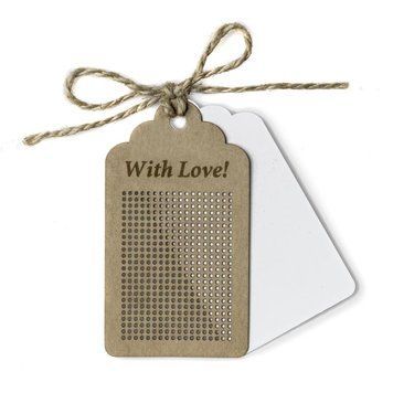 Cardboard Embroidery Blank &ndash; &laquo;With Love!&raquo; FLBE(C)-016 (3 pcs)