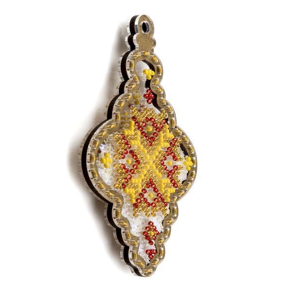 Bead Embroidery Kit (Plastic Base) &ndash; &ldquo;Christmas Ornament &ndash; Ice Fantasy&rdquo; (Double-Sided) FLPL-066