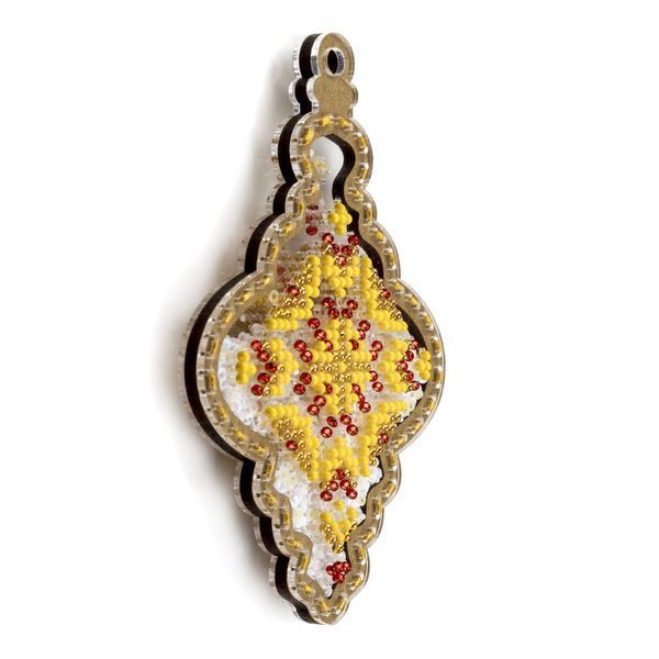 Bead Embroidery Kit (Plastic Base) &ndash; &ldquo;Christmas Ornament &ndash; Ice Fantasy&rdquo; (Double-Sided) FLPL-066