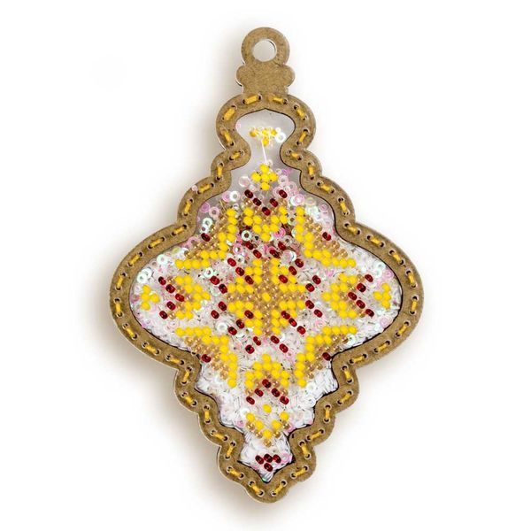 Bead Embroidery Kit (Plastic Base) &ndash; &ldquo;Christmas Ornament &ndash; Ice Fantasy&rdquo; (Double-Sided) FLPL-066
