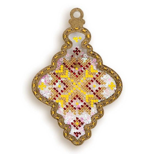 Bead Embroidery Kit (Plastic Base) &ndash; &ldquo;Christmas Ornament &ndash; Ice Fantasy&rdquo; (Double-Sided) FLPL-066