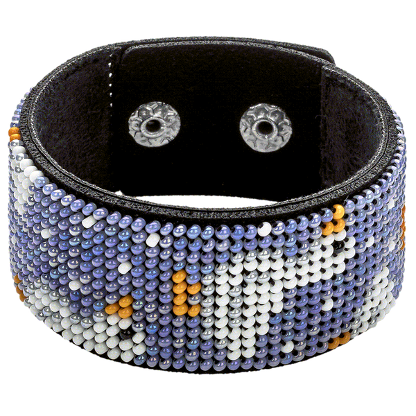 Faux Leather Bead Embroidery Kit &ndash; &ldquo;Bracelet&rdquo; (3 &times; 22 cm) FLBB-044 Black