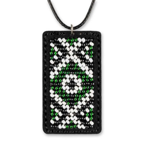 Faux Leather Bead Embroidery Kit &ndash; &ldquo;Pendant&rdquo; FLBB-079 Black
