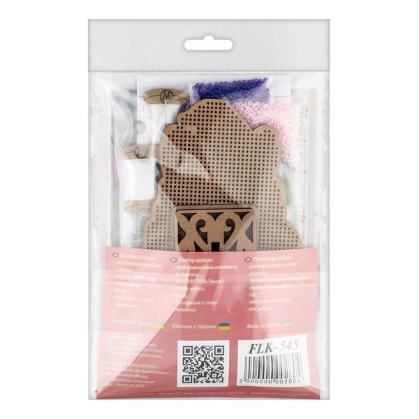 Wooden Bead Embroidery Kit &ndash; &ldquo;Festive Gnome&rdquo; FLK-545