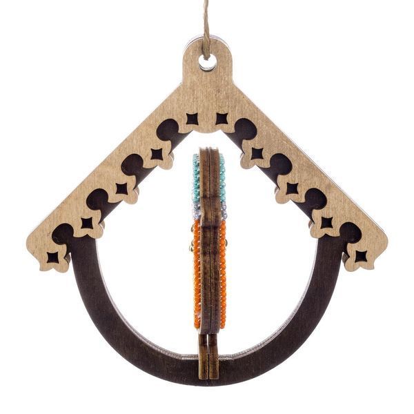 Wooden Bead Embroidery Kit &ndash; &ldquo;Bird In Birdhouse&rdquo; FLK-580