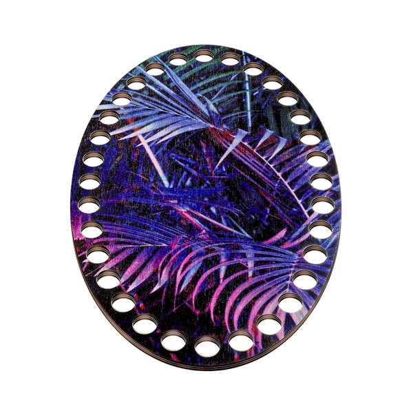 Floss Organizer &ndash; &ldquo;Neon Leaves, Oval&rdquo; FLZ(P)-045