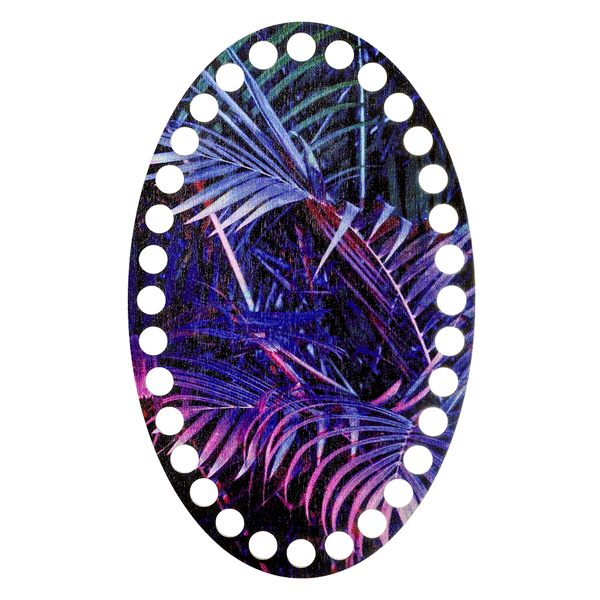 Floss Organizer &ndash; &ldquo;Neon Leaves, Oval&rdquo; FLZ(P)-045