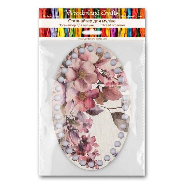 Floss Organizer &ndash; &ldquo;Flowers, Oval&rdquo; FLZ(P)-079