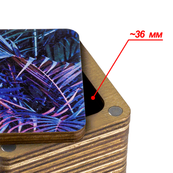 Thread Catcher Square &ndash; &ldquo;Neon Leaves&rdquo; FLZB(N)-072