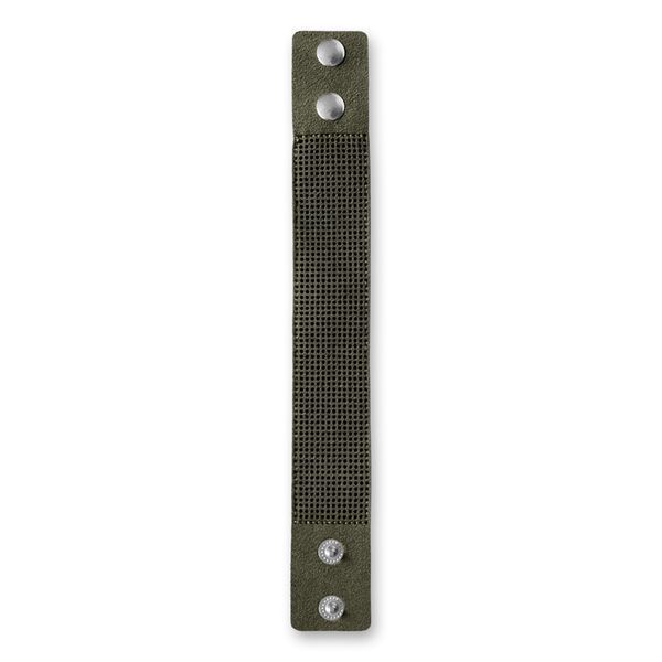 Faux Leather Embroidery Blank &ndash; &ldquo;Bracelet" (3 &times; 22 cm) FLBE(BB)-047 Khaki