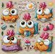 Cross-Stitch Pattern &ndash; "Cool Egg" OBP-008 OBP-008 photo 1