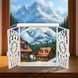 Plastic Cross-Stitch Kit &ndash; &ldquo;Winter Morning in the Chalet&rdquo; FLX-130 FLX-130 photo 1