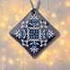 Faux Leather Bead Embroidery Kit &ndash; &ldquo;Mini Pillow Christmas Ornament&rdquo; (Double-Sided) FLBB-172 Blue FLBB-172 photo 1