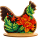 Wooden Bead Embroidery Kit &ndash; &ldquo;Hen&rdquo; FLK-161 FLK-161 photo 2