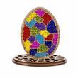 Bead Embroidery Kit on Wood &ndash; &ldquo;Stained Glass Easter Egg&rdquo; FLK-546 FLK-546 photo 6