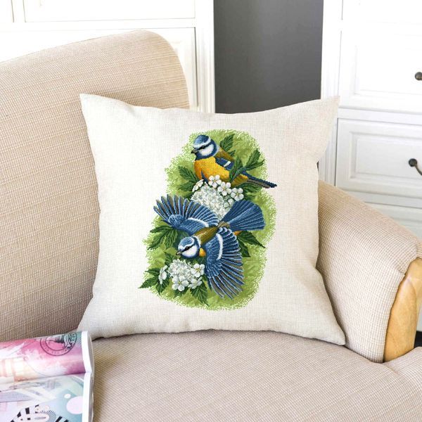 Cross-Stitch Pattern &ndash; "Blue Tits in Spring" WLP-041