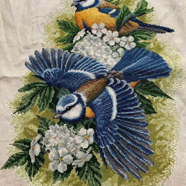 Cross-Stitch Pattern &ndash; "Blue Tits in Spring" WLP-041