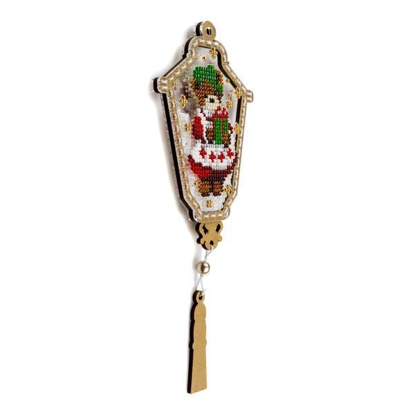 Bead Embroidery Kit (Plastic Base) &ndash; &ldquo;Christmas Ornament &ndash; Festive Bell&rdquo; (Double-Sided) FLPL-067