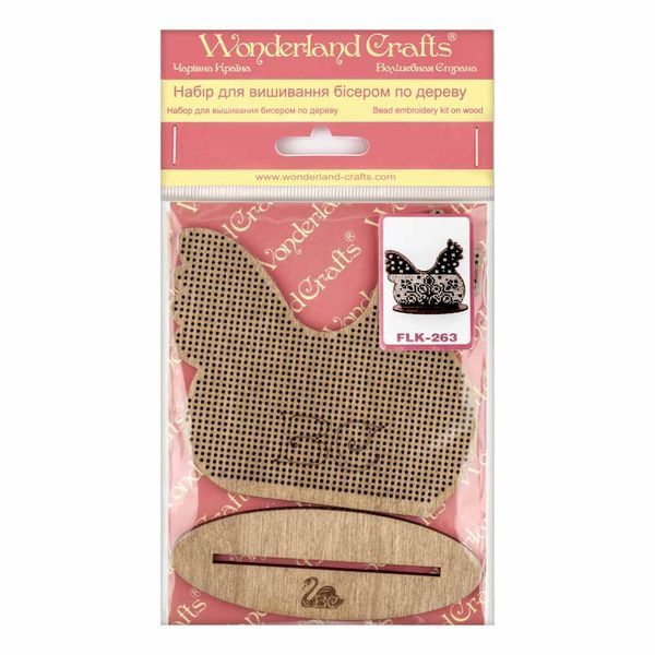 Wooden Bead Embroidery Kit &ndash; &ldquo;Hen&rdquo; FLK-263