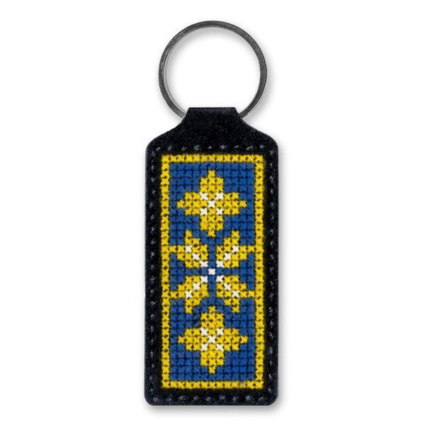 Faux Leather Cross-Stitch Kit &ndash; &ldquo;Keychain&rdquo; FLHL-061 Black