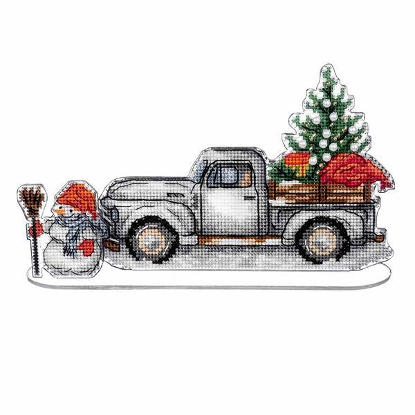 Plastic Cross-Stitch Kit &ndash; "Christmas Truck" FLX-022