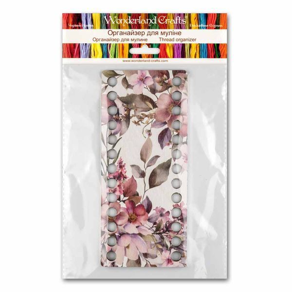 Floss Organizer &ndash; &ldquo;Flowers, Narrow Rectangular&rdquo; FLZ(P)-080