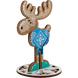 Wooden Bead Embroidery Kit &ndash; &ldquo;Christmas Ornament &ndash; Moose In Turquoise&rdquo; FLK-212 FLK-212 photo 3