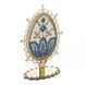 Bead Embroidery Kit on Wood &ndash; &ldquo;Easter Egg &ndash; Sapphire Glow&rdquo; FLK-616 FLK-616 photo 4