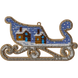 Wooden Bead Embroidery Kit &ndash; &ldquo;Christmas Ornament &ndash; Sleigh With Cottages&rdquo; FLK-313 FLK-313 photo 2