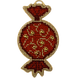 Wooden Bead Embroidery Kit &ndash; &ldquo;Christmas Ornament &ndash; Golden Motifs &ndash; Candy&rdquo; FLK-444 FLK-444 photo 3