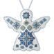 Faux Leather Cross-Stitch Kit &ndash; &ldquo;Angel Christmas Ornament&rdquo; (Double-Sided) FLHL-065 White FLHL-065 photo 4