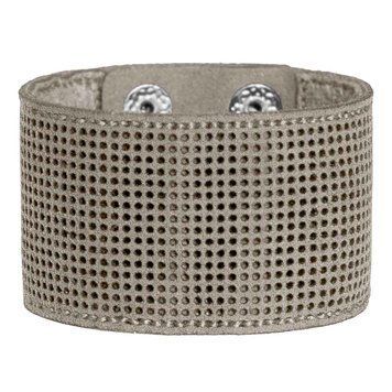 Faux Leather Embroidery Blank – “Bracelet" (4 × 22 cm) FLBE(BB)-049 Beige