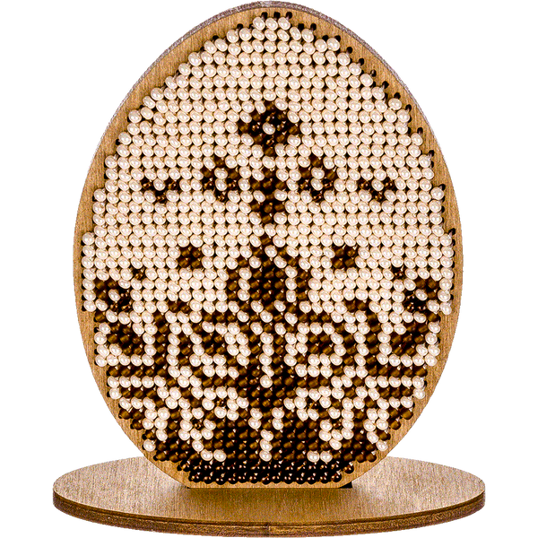 Wooden Bead Embroidery Kit &ndash; &ldquo;Easter Egg&rdquo; FLK-264