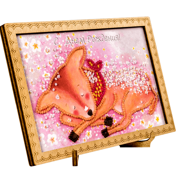 Card for beadwork FLO-015