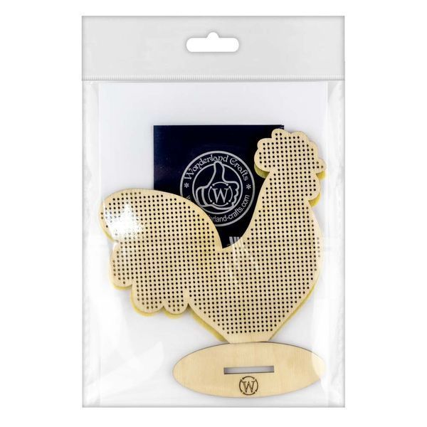 Wooden Embroidery Blank &ndash; &ldquo;Rooster&rdquo; FLBE(K)-027