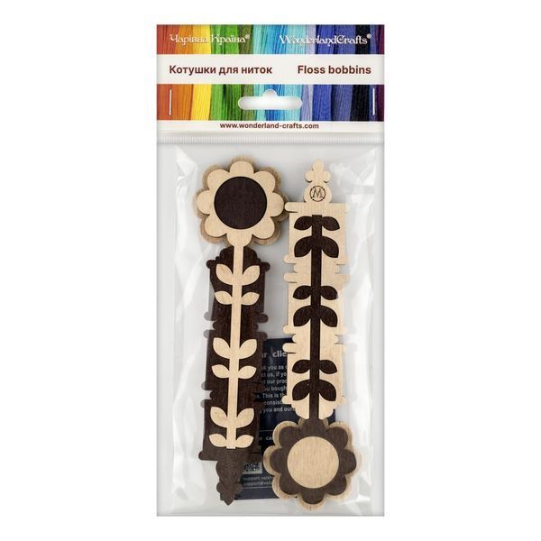 Floss Bobbins &ndash; &ldquo;Delicate Flower&rdquo; FLC-090(S) (2 pcs)