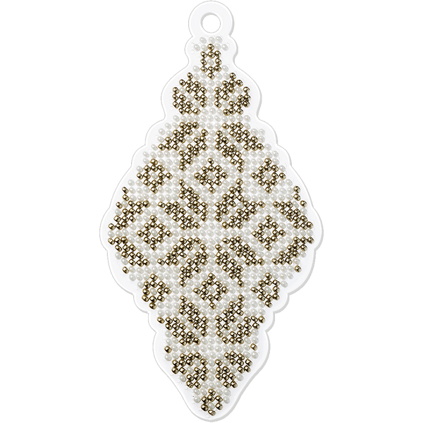 Bead Embroidery Kit (Plastic Base) &ndash; &ldquo;Christmas Ornament &ndash; Icicle&rdquo; FLPL-001