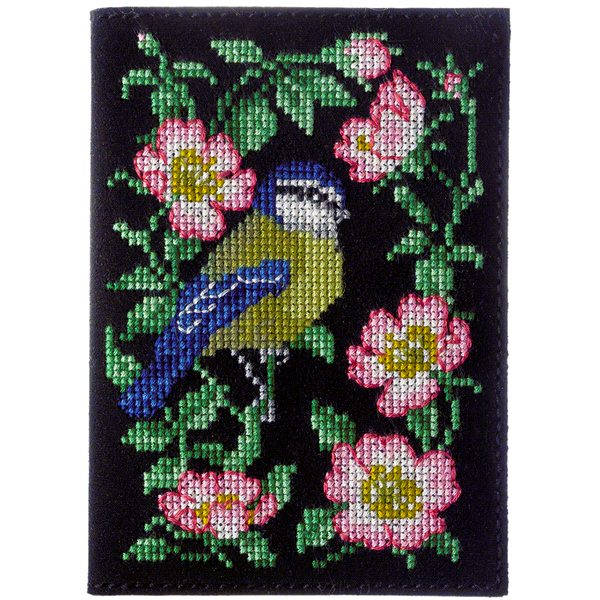Faux Leather Cross-Stitch Kit &ndash; &ldquo;Passport Cover&rdquo; FLHL-045 Black