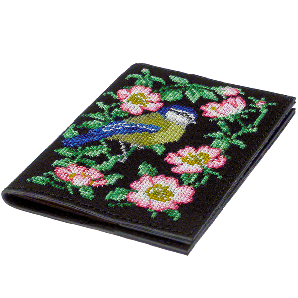 Faux Leather Cross-Stitch Kit &ndash; &ldquo;Passport Cover&rdquo; FLHL-045 Black