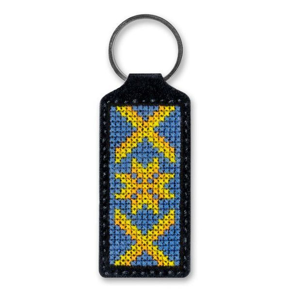 Faux Leather Cross-Stitch Kit &ndash; &ldquo;Keychain&rdquo; FLHL-062 Black