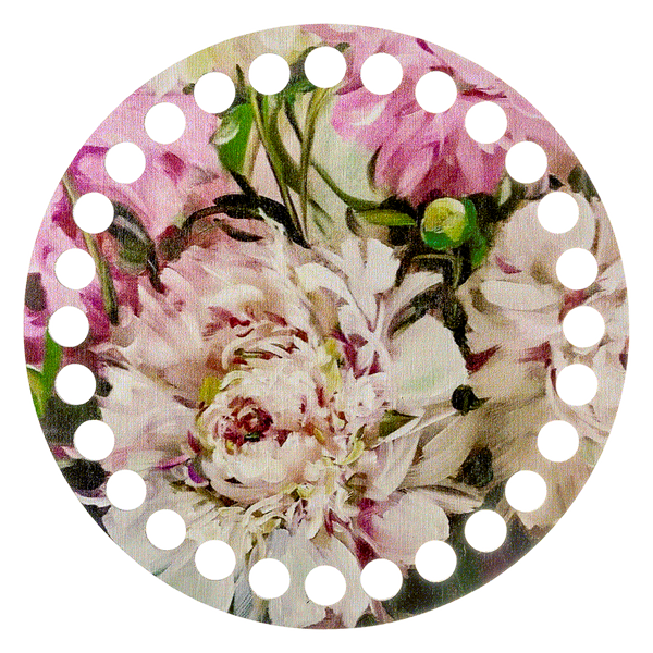 Floss Organizer &ndash; &ldquo;Peonies, Round&rdquo; FLZ(P)-047