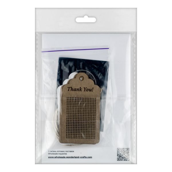 Cardboard Embroidery Blank &ndash; &laquo;Thank You!&raquo; FLBE(C)-018 (3 pcs)