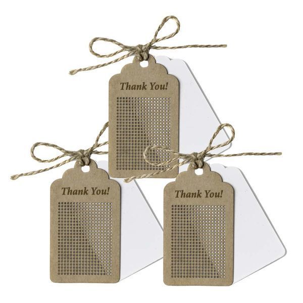 Cardboard Embroidery Blank &ndash; &laquo;Thank You!&raquo; FLBE(C)-018 (3 pcs)