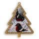 Bead Embroidery Kit (Plastic Base) &ndash; &ldquo;Christmas Ornament &ndash; Christmas Tree With Bullfinches&rdquo; (Double-Sided) FLPL-068 FLPL-068 photo 4