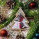 Bead Embroidery Kit (Plastic Base) &ndash; &ldquo;Christmas Ornament &ndash; Christmas Tree With Bullfinches&rdquo; (Double-Sided) FLPL-068 FLPL-068 photo 1