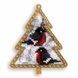 Bead Embroidery Kit (Plastic Base) &ndash; &ldquo;Christmas Ornament &ndash; Christmas Tree With Bullfinches&rdquo; (Double-Sided) FLPL-068 FLPL-068 photo 6