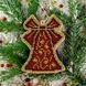 Wooden Bead Embroidery Kit &ndash; &ldquo;Christmas Ornament &ndash; Golden Motifs &ndash; Bell&rdquo; FLK-445 FLK-445 photo 1